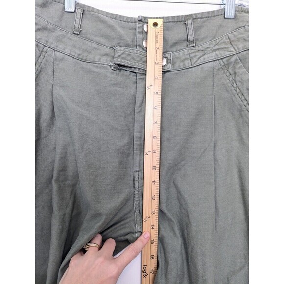 Frame Green Pants Womens Size 30 High Rise Cropped Trousers - Picture 13 of 14